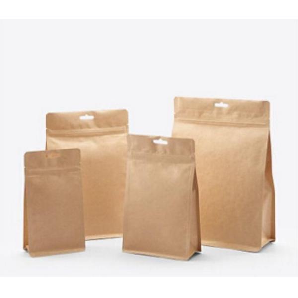 Silvery Snack Packing Window Kraft Stand Up Zipper Pouch for Dried Fruit Packaging