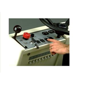 Battery Powered Industrial Floor Sweeper Machine Compact Driving Sweeper