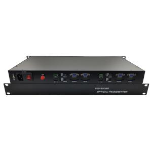 Quality Manufacture Rack 2 channel VGA 720/1080p video audio extender with data VGA fiber Optic Converter for sale