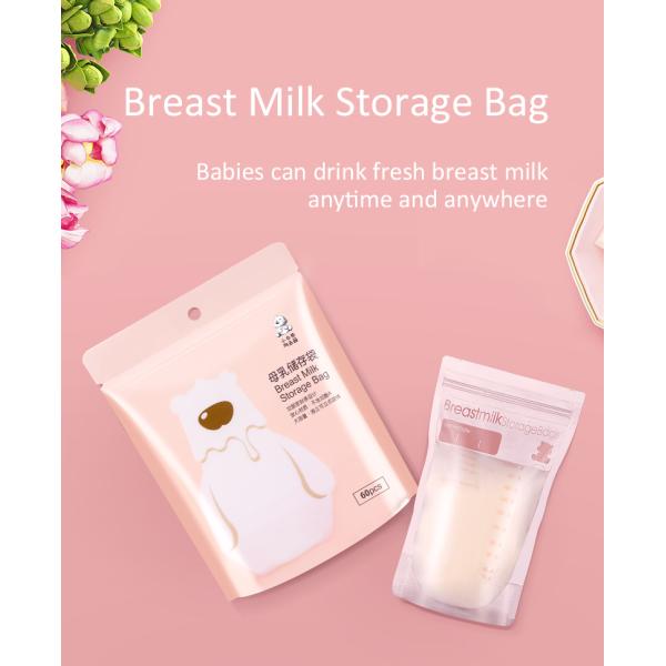 Manufacture Zip Lock Stand Up Breast Milk Bags Storage