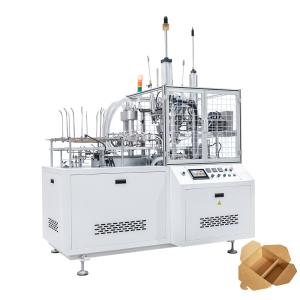 Automatic One Time Fast Food Box Machine / Lunch Paper Box Making Machine