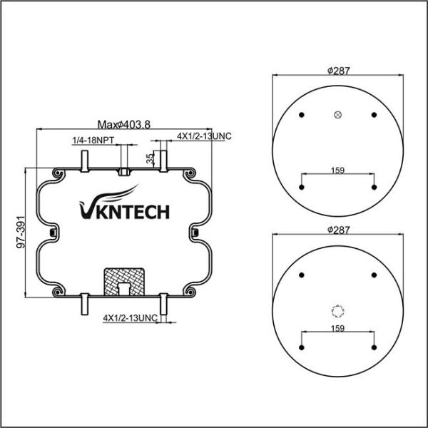 Goodyear 2B14-476 Universal Double Convoluted Air Spring For PICK UP W01-358-6799 Firestone Air Bag FD530-35 543 Air Spr