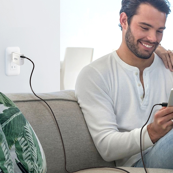 20w Qc3.0 + Pd Fast Charger Dual Port Standard AC Adapter (USB Type-C) 2.4a Usb Quick Type C Charger Adapter