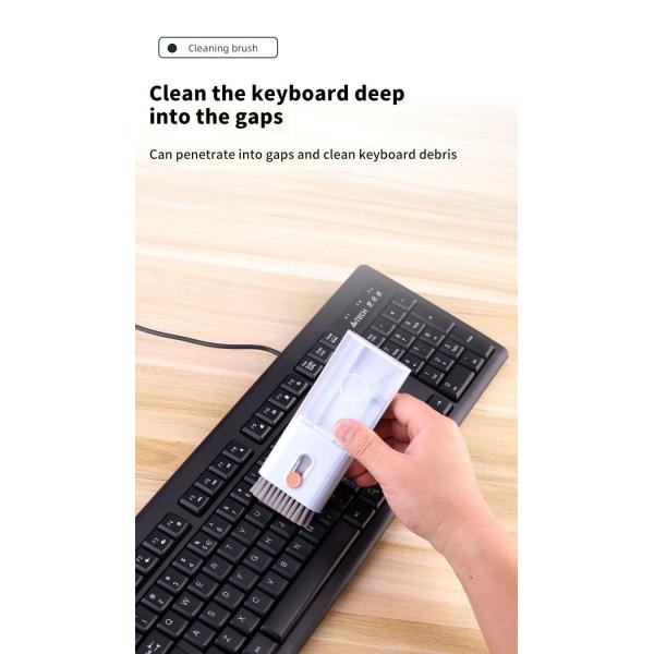 Retractable Pen Computer Keyboard Cleaning Brush Kit For Earbuds 10 In 1