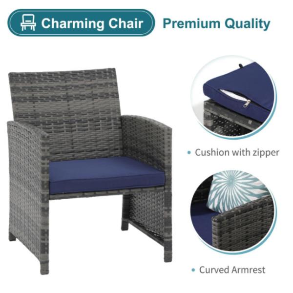 Luxury Rattan Garden Sofa Sets Furniture Wicker Outdoor Chairs Table Ottoman