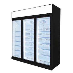 Hypermarket Commercial 3 Glass Doors Standing Display Freezer for Food Frozen