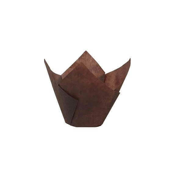 Buy Tulip Paper Baking Cups Muffin Liner Regular 60mm Wrap Brown Parch at wholesale prices