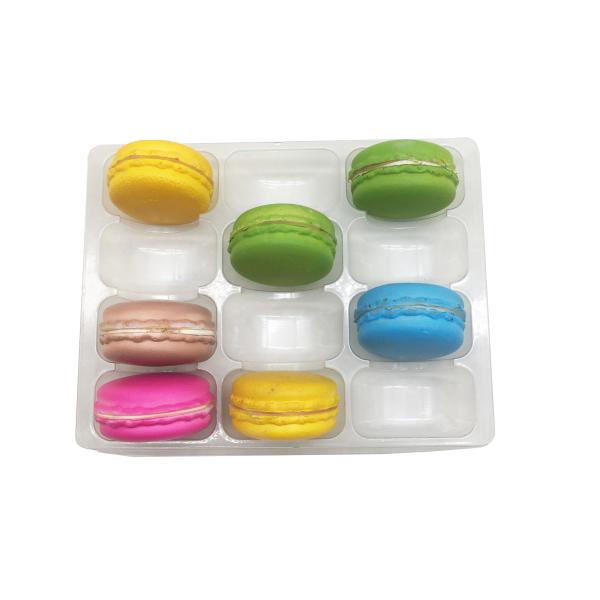 Single piece 12 macaron pack tray clear plastic macaron tray blister tray