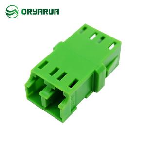 RoHS 2 Ports LC APC Duplex Adapter Non Symmetrical Welded Type