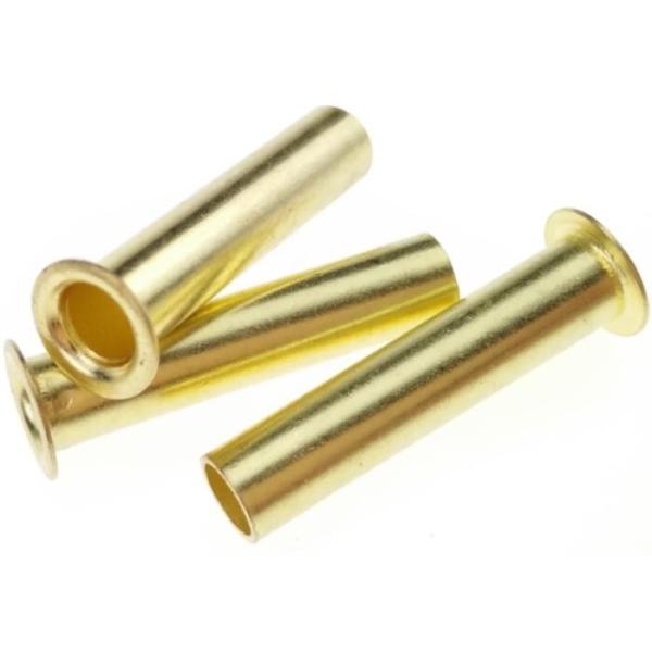Buy Plain Finish Hardware Rivets DIN 7339 Flat Head Brass Tubular Rivets at wholesale prices