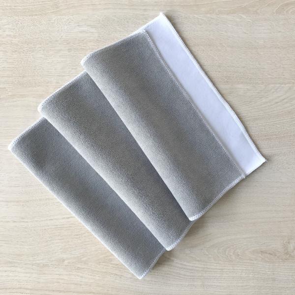Grey color high quality weft small size kongfu absorbing water tea towels