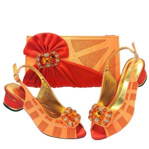 Supoo Evening Italian Ladies Shoes and Matching Bags for African Wedding in PU