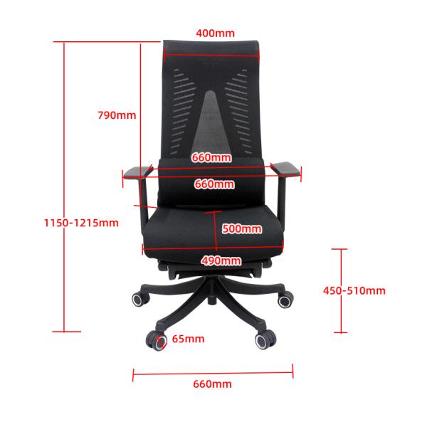 450 - 510mm Height Reclining Office Chair Adjustable Modern Swivel Office Chair