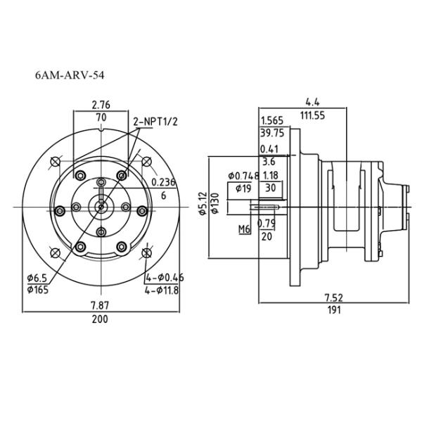 Mini Flange Mounting Vane Type Pneumatic Air Motor