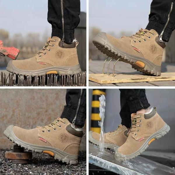 Winter Insulated Steel Toe Work Shoes Anti Slip Wear Resistant Safety Footwear