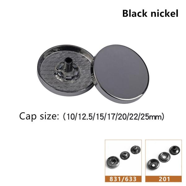 2020 Alloy zamark Cap Flat Jacket Custom Metal 4 Part Spring Snap Button