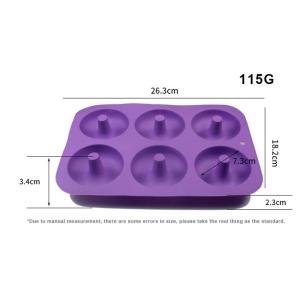 6 Cavities Non Stick Silicone Donut Baking Pan