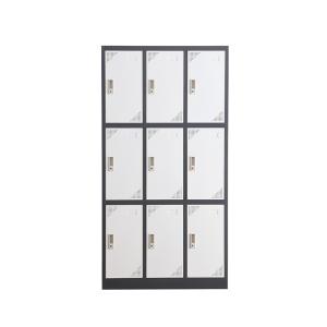 9 Doors Metal Lockers Steel Clothes Storage Wardrobe Classroom Use