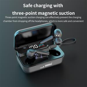 2600mAh Waterproof Headset With Bluetooth 5.1 IPX5 Charging Case Touch Control