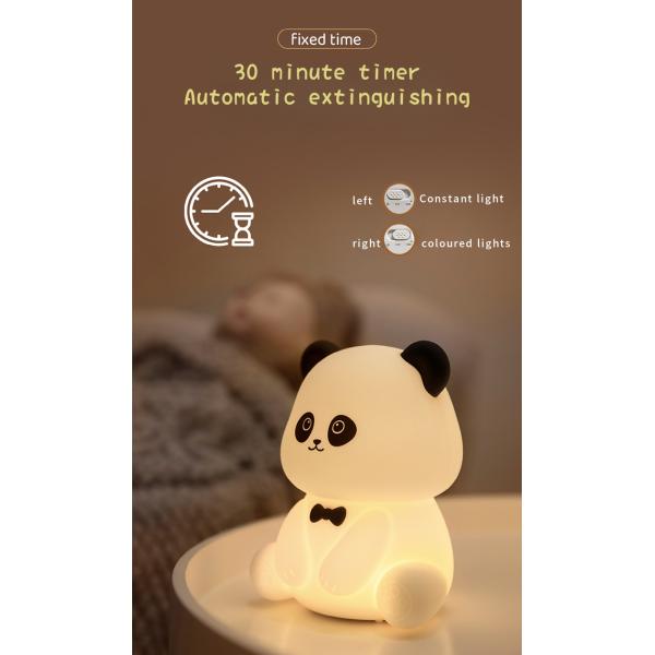Cute Animal USB Rechargeable Baby Lamps Silicone Panda LED Night Light For Kids Night Lights