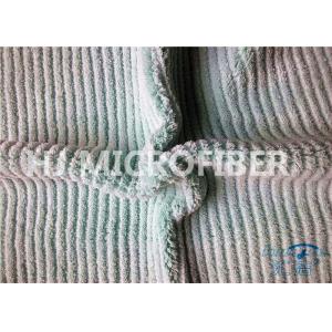 Microfiber Stripe Coral Fleece Cloth 100 Polyester Fabric For Micro Fiber Cloth