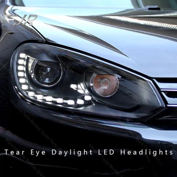 Buy Headlight Assembly For Volkswagen VW Golf 6 Modification 6 Gti R20 Tear Eye DRL LED Front Headlight at wholesale prices