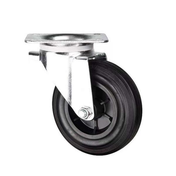 Buy 360 Degrees 160mm Rubber Caster For Litterbin Trash Can at wholesale prices