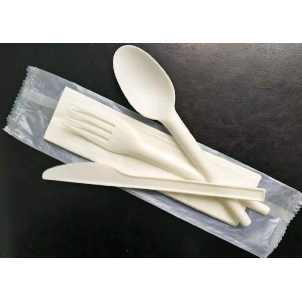 Buy Compostable Wrapper Knife Fork Spoon Napkin CPLA Cutlery at wholesale prices