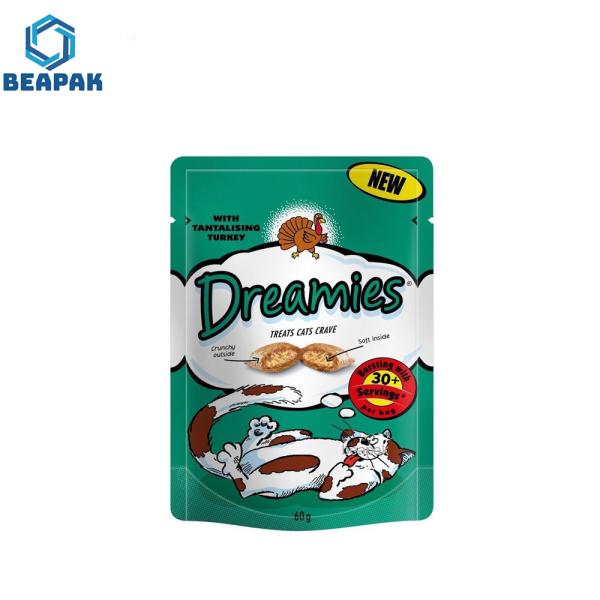 Buy 50 Microns Flat Bottom Resealable Zipper Pet Food Bags at wholesale prices