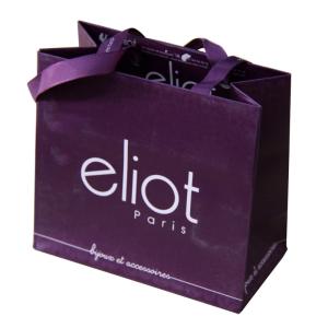 Small Paper Carrier Bag With Foil Hot Stamp Logo for Advertising