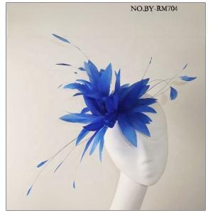 15*30 cm Stripped Goose Feather Flower Mount with Wire Accessory