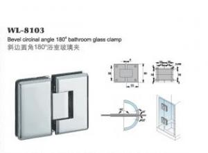 China WL-8103 High Quality Solid Brass Glass Shower Door Hinge / Glass Bracket / Glass Clamp 180 degree bevel circinate on sale