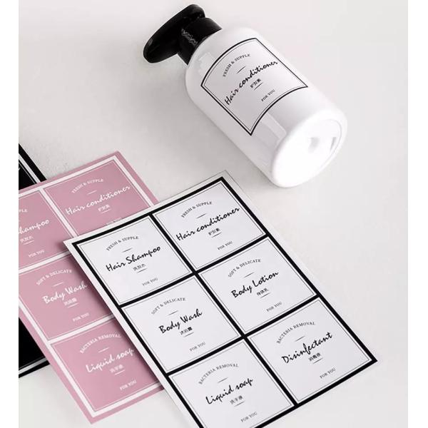OEM / ODM Self Adhesive Sticker For Cosmetics And Shampoo Bottle