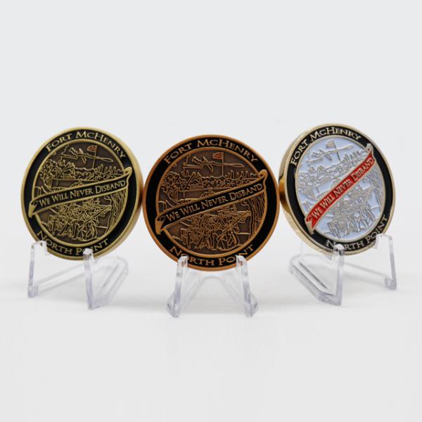 Buy High quality Custom Logo Challenge Coins Manufacturer 3D Zinc Alloy Gold Silver Metal Enamel Hard Enamel Collection Coin Velvet Box Packing from China at wholesale prices