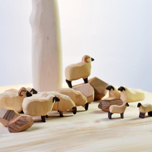 ISO9001 Pine Handmade Wooden Animals Waldorf Montessori Toys