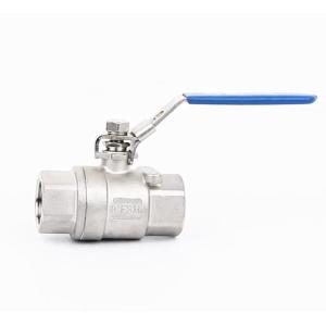 2PC Threaded Manual Ball Valve Stainless Steel Bidirectional Flow Direction