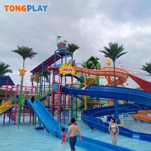 Children'S Playground Splash Pad 5 - 8 Passenger Fiberglass Pool Slide