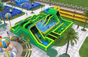 China 18m Long Ball Pit Interactive Challenge Inflatable Obstacle Course on sale