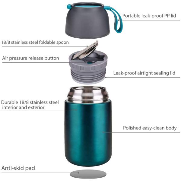 Vacuum Insulated Food Jar Hot Food Containers for Lunch School Soup Thermos For Kids,Travel Food Flask Hot Cold