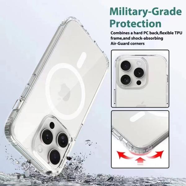 TPU Silicone Shockproof Magnetic Mobile Phone Cases For Iphone 15 14 13 Pro Max