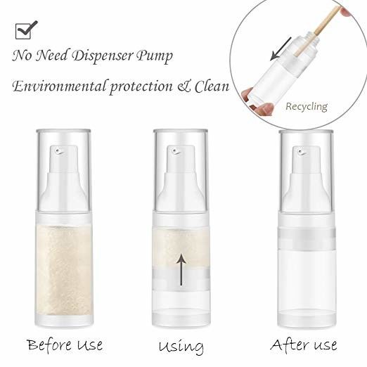 White Plastic PP Airless Lotion Bottles Harmless Skin Care Pump Bottle
