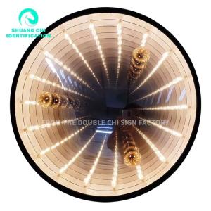 Power Consumption 12V Custom Infinity Mirror Neon Sign with Advertising Luminous