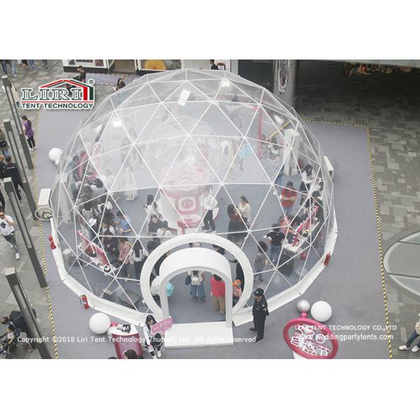 Buy Lightweight Exhibition Geodesic Dome Tents With Clear PVC Roof Cover at wholesale prices