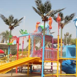 Oxidation Resistant Aquatic Playground Equipment With Open Straight Water Slide