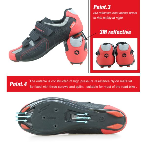 Lightweight Road Riding Shoes PU Mesh Upper High Security Excellent Slip Resistance