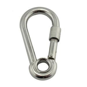 Eye Style Rope Hardware Accessories Stainless Steel Carabiner Nickel Color