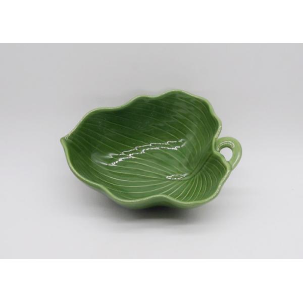 Ceramic Green Cabbage Vegetable Shape Platter Earthenware Material Dinner