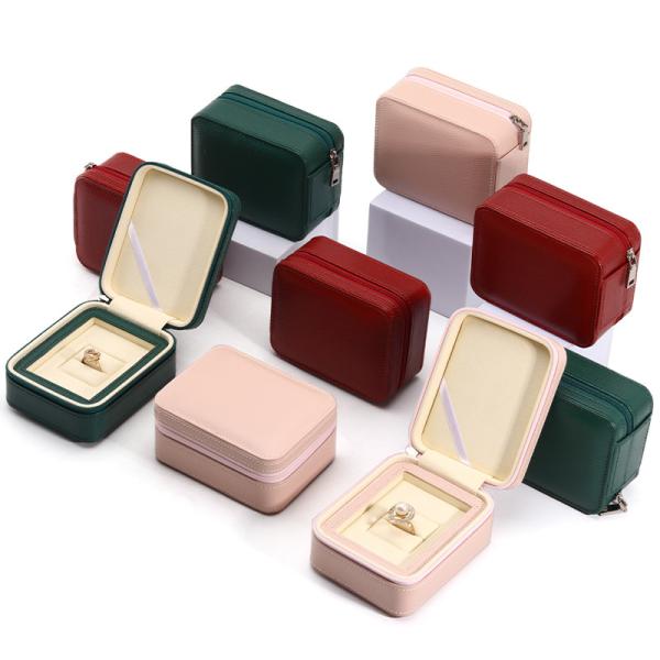 Buy Custom Size Jewelry Box Packaging With Zipper And Internal Thick Border at wholesale prices
