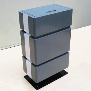 Gray Square SGS Certificate 850mm Steel Outdoor Trash Can