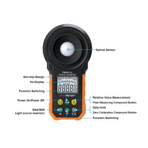 Digital LED Luxmeterlight Intensity Meter , Automatic Light Measuring Instrument